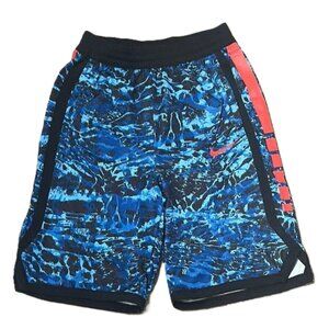 Nike Dynamic Blue and Black Patterned Shorts